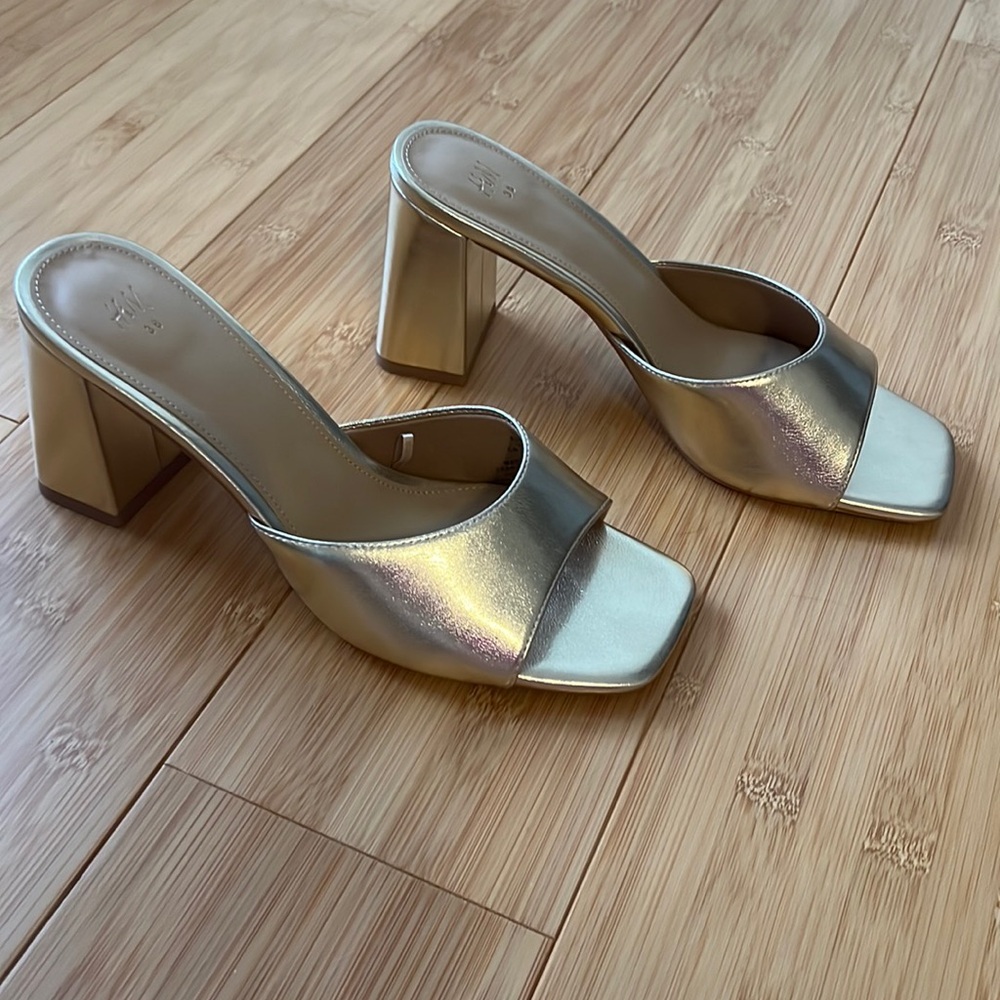 H&M gold heels sandals brand new size 38 or US 7.5